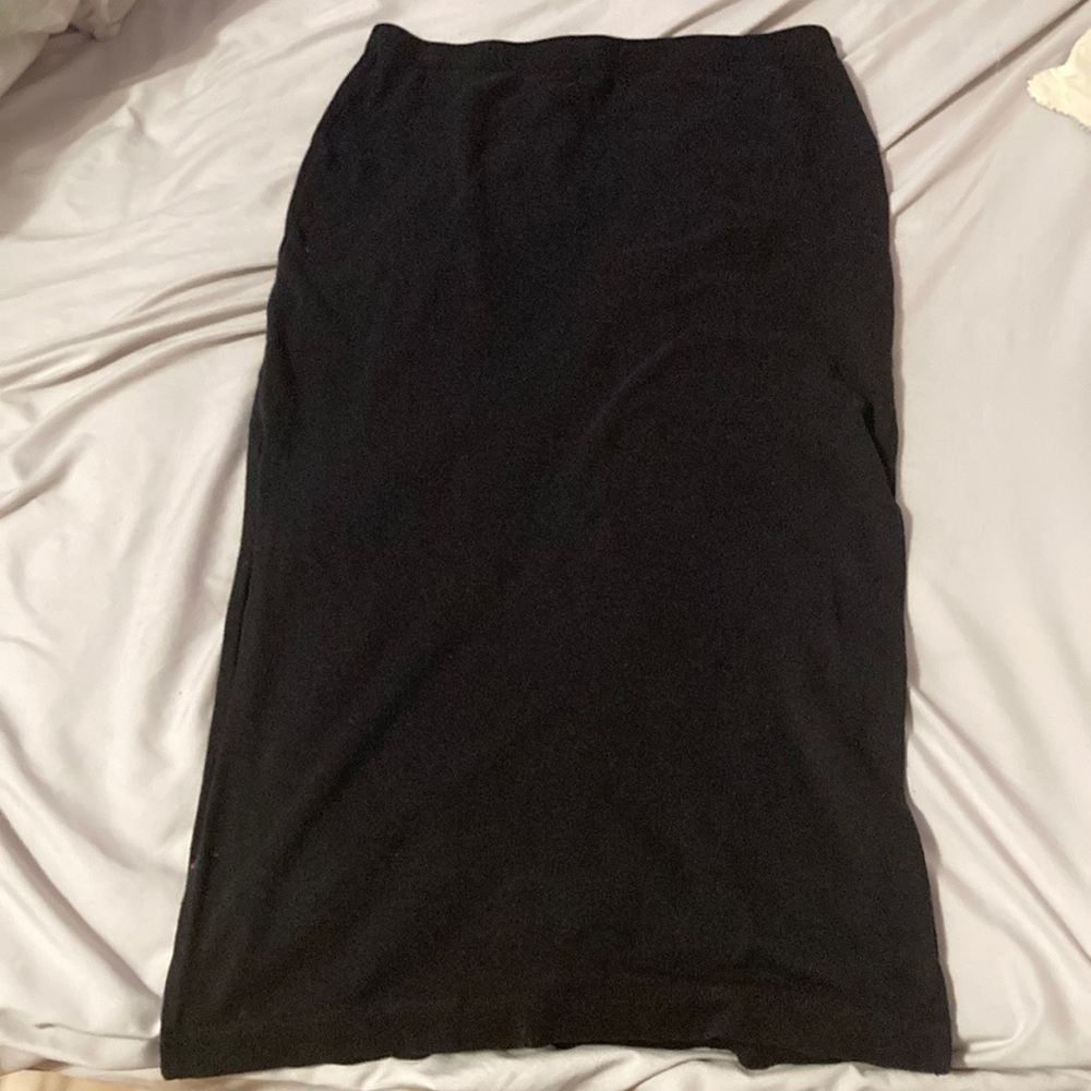 Gap long black pencil skirt with side slits